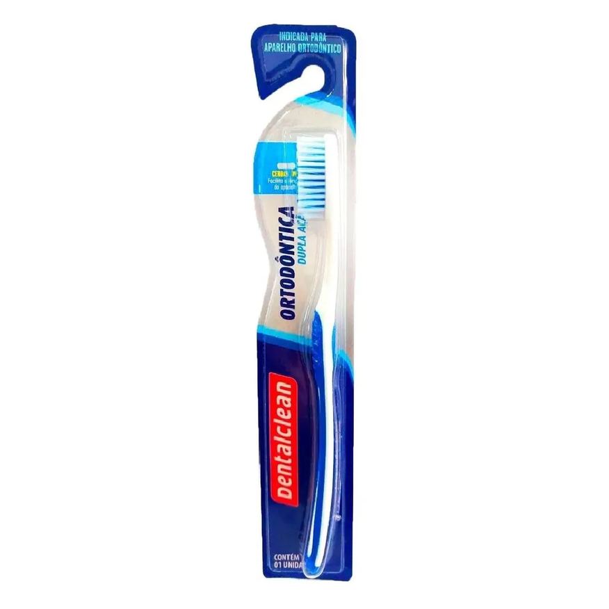Dentalclean Escova de Dente Ortodôntica Dupla Ação