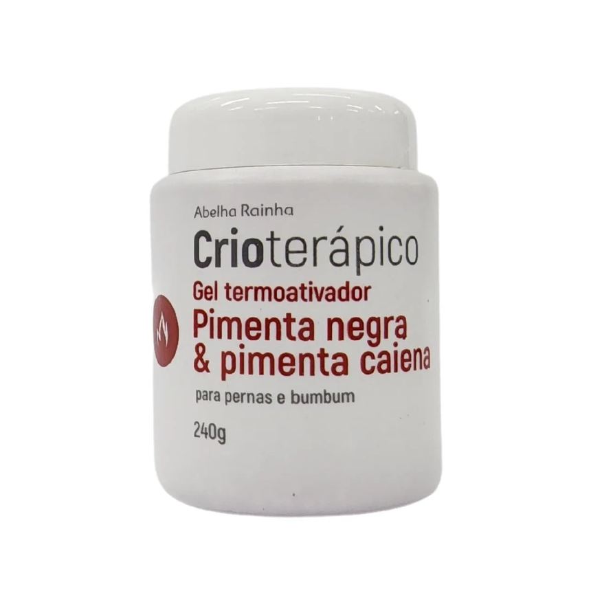 Abelha Rainha Gel Termoativador Pimenta Negra e Pimenta Caiena para Pernas e Bumbum Crioterápico 240g