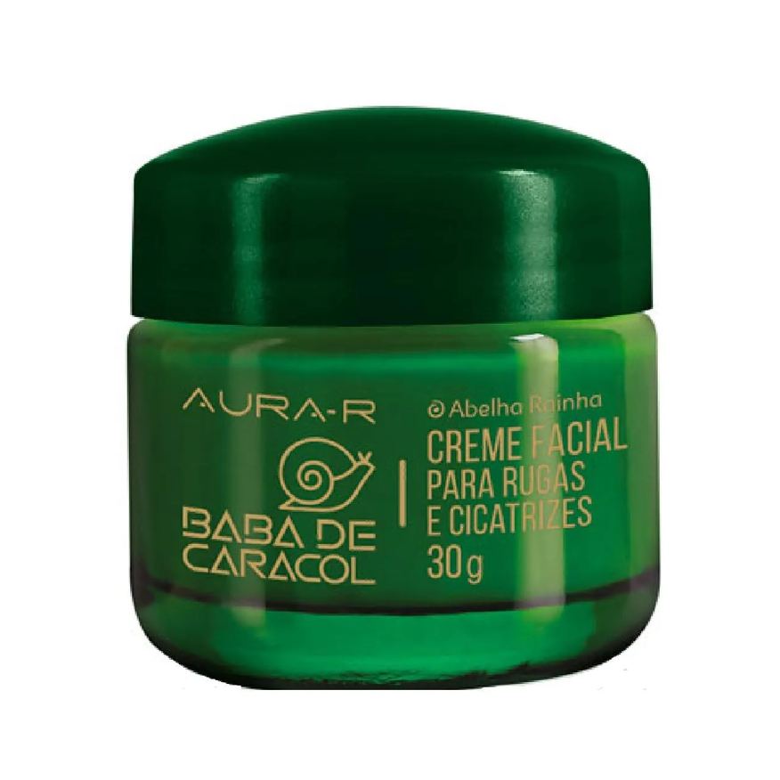 abelha rainha Creme facial para rugas e cicatrizes reconstituinte aura-r baba de caracol 30g