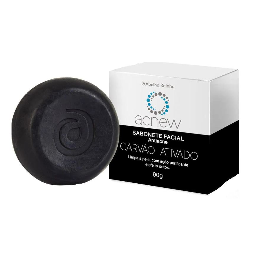 Abelha Rainha Sabonete Facial Em Barra Anti-Acne Com Carvão Ativado Acnew 90g