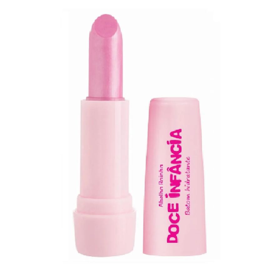 Abelha Rainha Batom Hidratante Infantil Rosa Bebe Doce Infância 3,7g