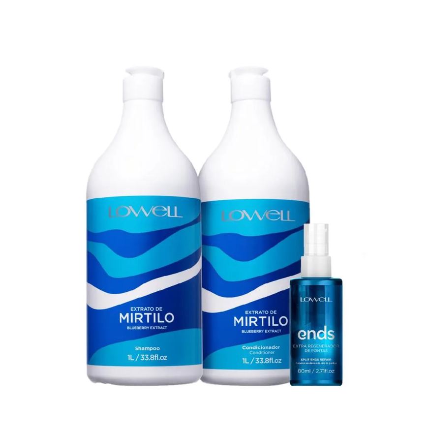 Lowell Extrato de Mirtilo Trio Salon Regenerador (3 Produtos)