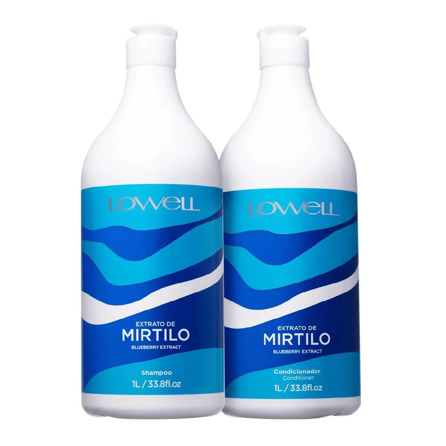 Lowell Kit Extrato de Mirtilo - Shampoo 1l + Condicionador 1l