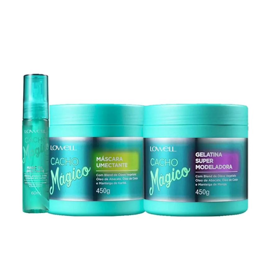 Lowell Cacho Magico Mascara 450g Gelatina 450g e Oleo 60ml