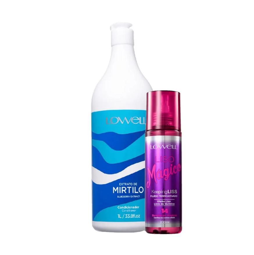 Lowell Kit Extrato de Mirtilo Salon Hidratação Termoativada (2 Produtos)
