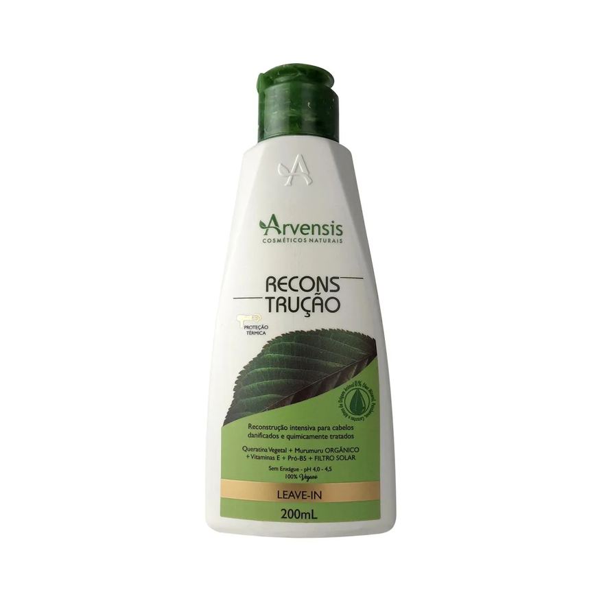 para Creme Pentear Leave-in Vegano Arvensis Reconstrução 200g