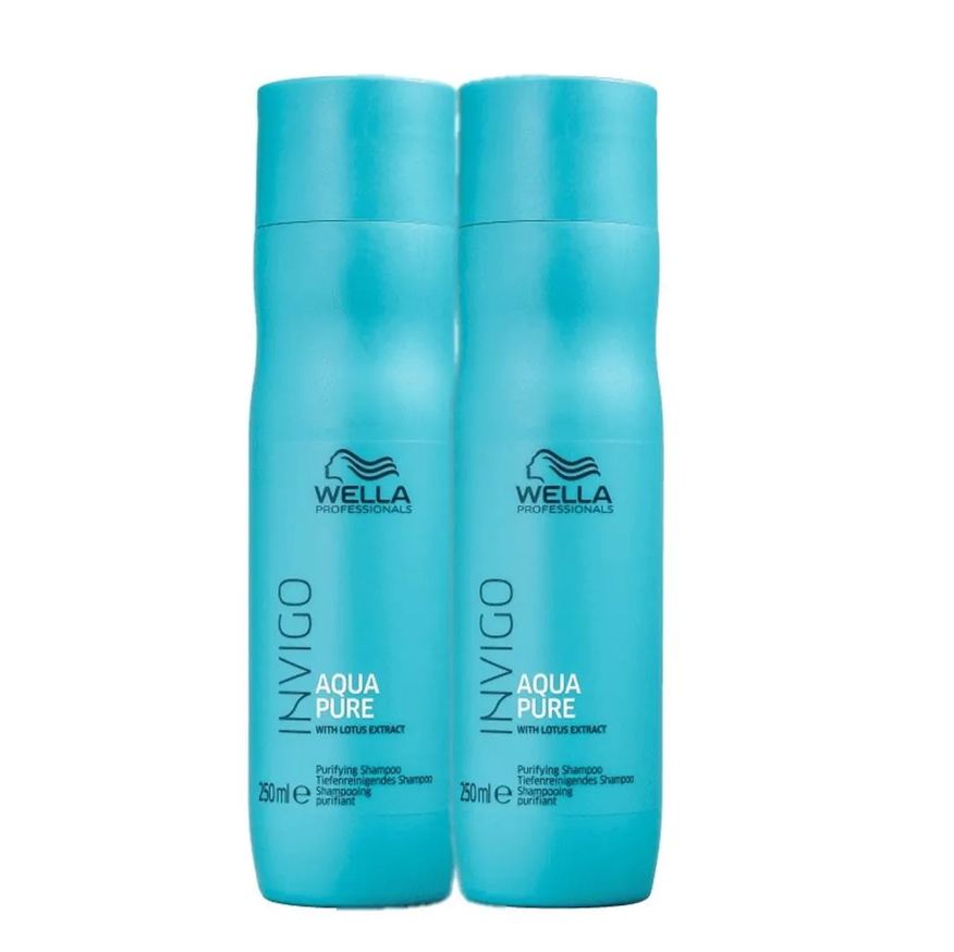 Wella Professionals Kit Invigo Balance Aqua Pure - Shampoo Antirresiduos 250ml (2 Unidades)