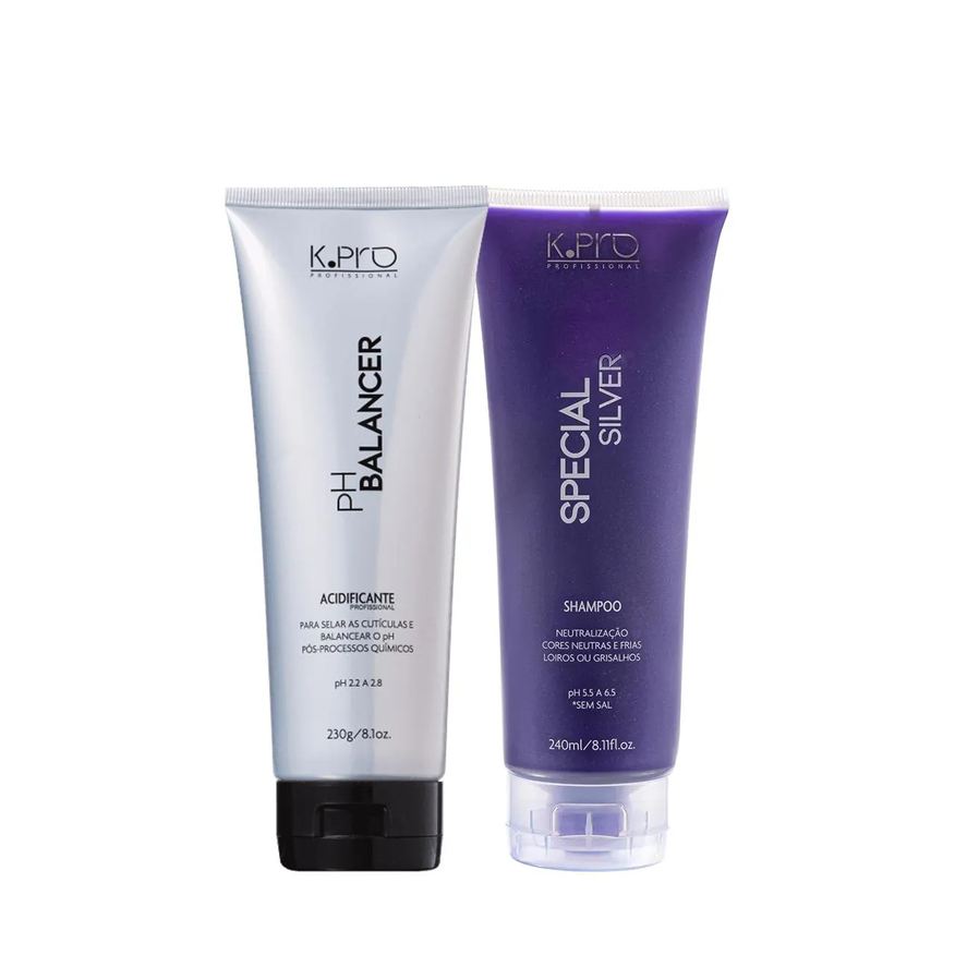 K.pro Kit Special Silver Ph 5.5 a 6.5 Shampoo e Acidificante (2 Produtos)