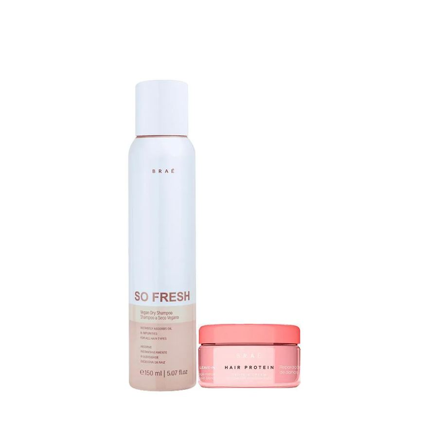Braé Kit So Fresh Shampoo a Seco e Hair Protein Proteína Concentrada (2 Produtos)