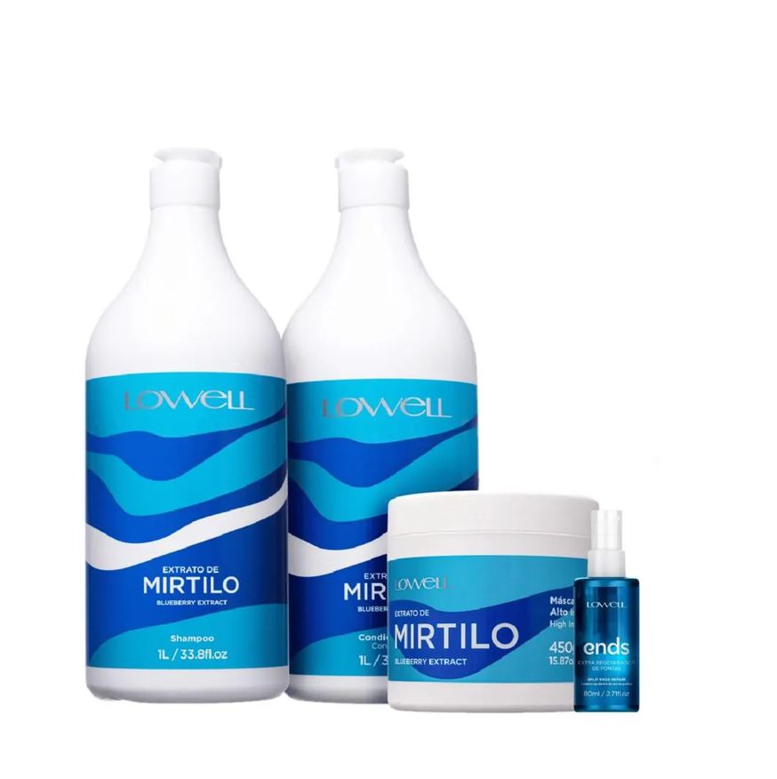 Lowell Kit Extrato de Mirtilo Salon Regenerador (4 Produtos)