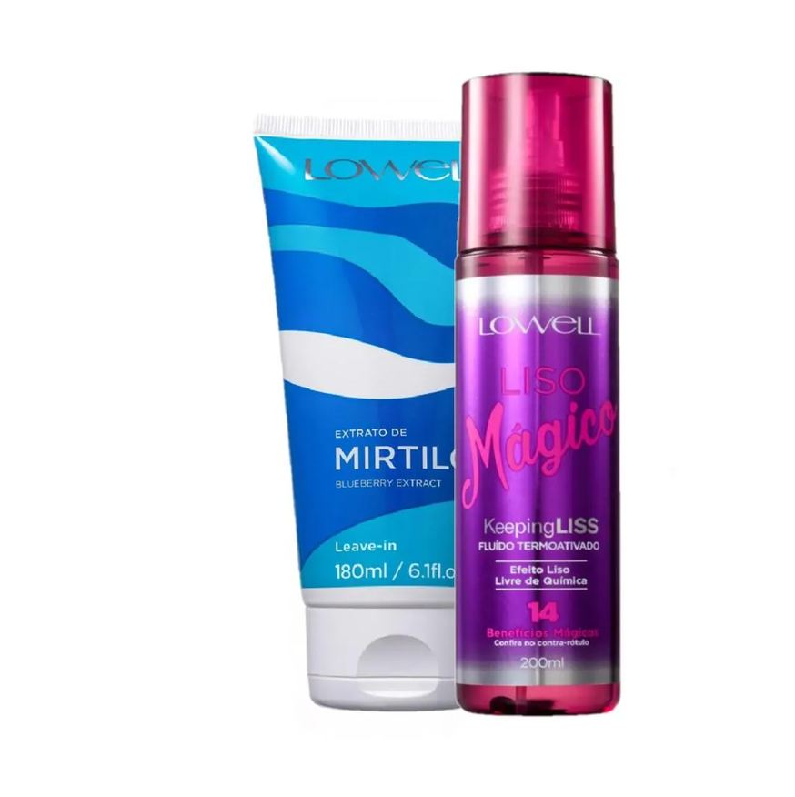 Lowell Kit Extrato de Mirtilo Finalizante Termoativado (2 Produtos)