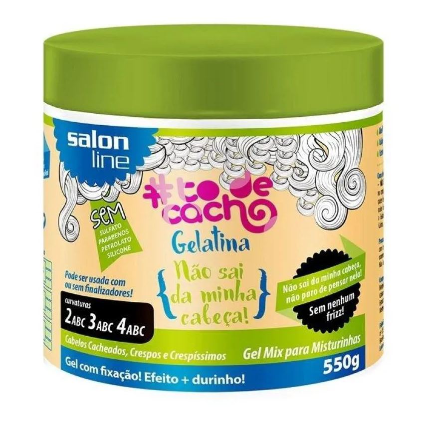 Salon Line Gelatina To de Cachos Super Definicao Salonline 550g (verde)
