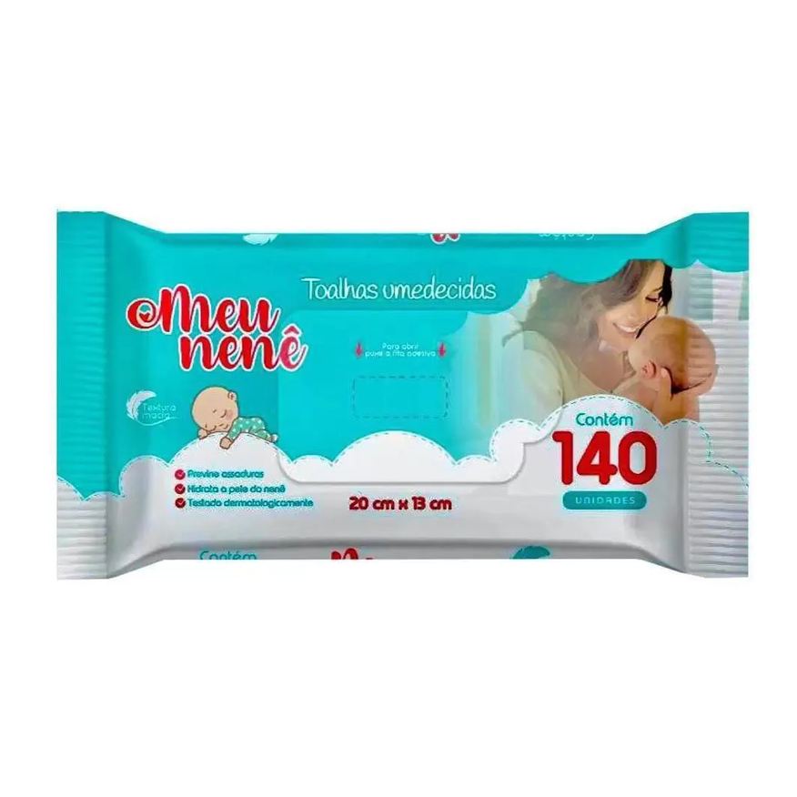 Meu Bebê Lenço Toalha Umedecida Meu Nene 140un 20cmx15cm
