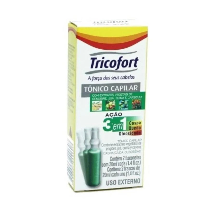 Tricofort Tonico Capilar Caspa Queda 2 Frascos com 20ml Cada