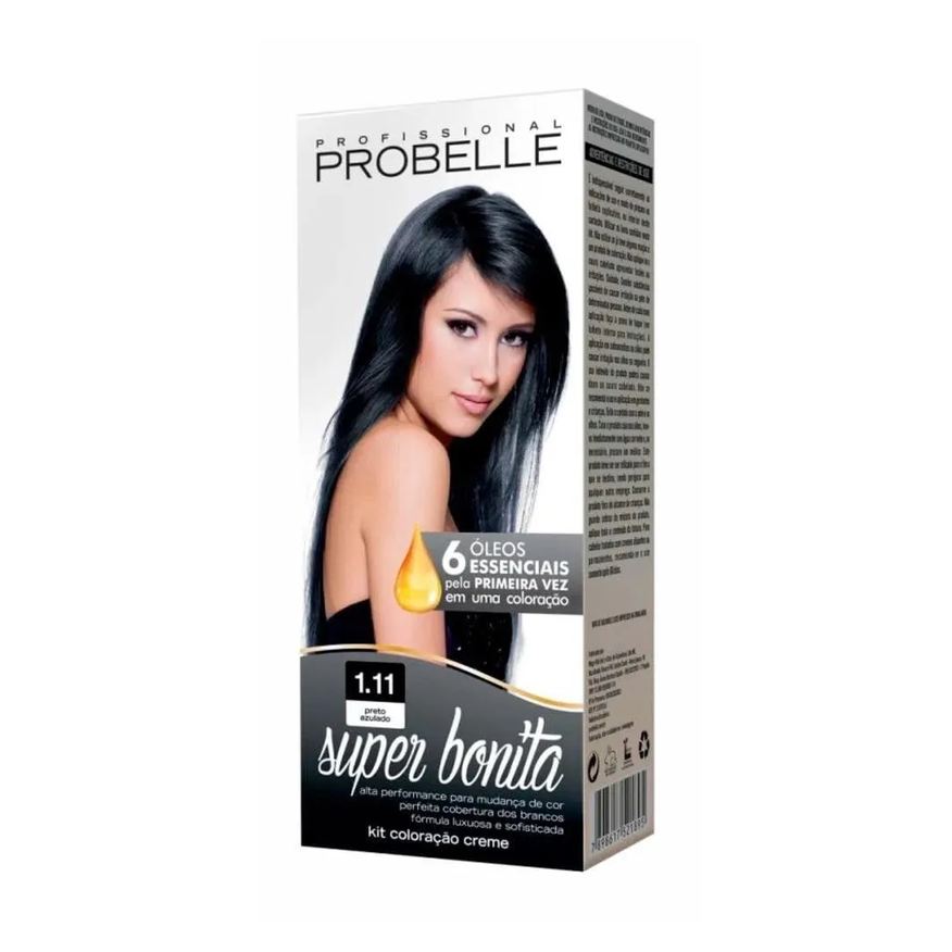 Probelle Tintura Super Bonita 1.11 Preto Azulado