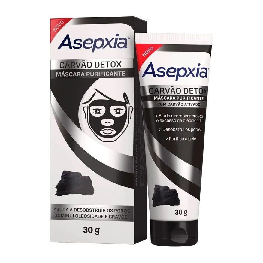 Asepxia Detox Mascara Peel Off Carvao 30g