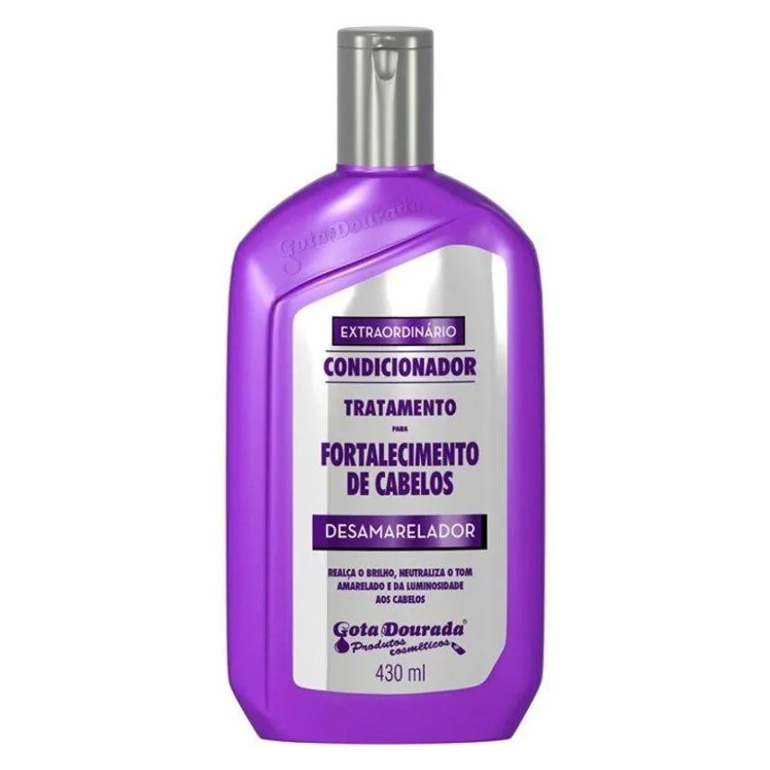 Gota Dourada Condicionador Matizador Gota Cosméticos Extraordinário Desamarelador 430ml
