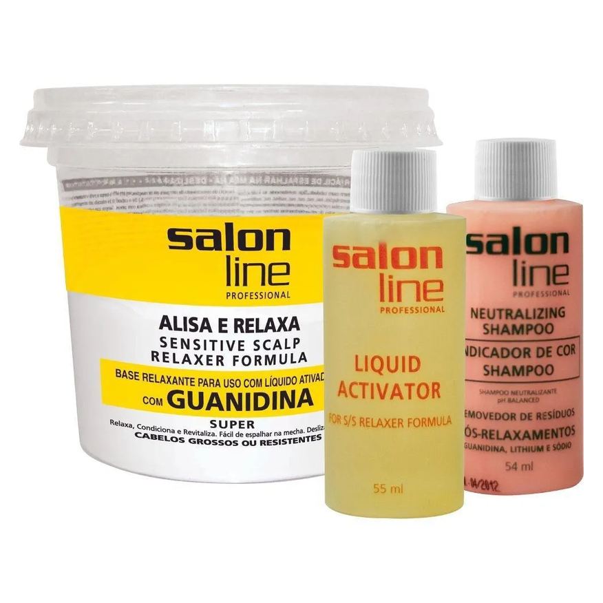 Salon Line Alisante S Line Guanidina Pote Super - Cabelos Grossos 215g