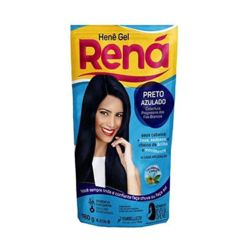 Embelleze Hene Gel Rena Naturalmente Absoluta Preto Azulado 180g