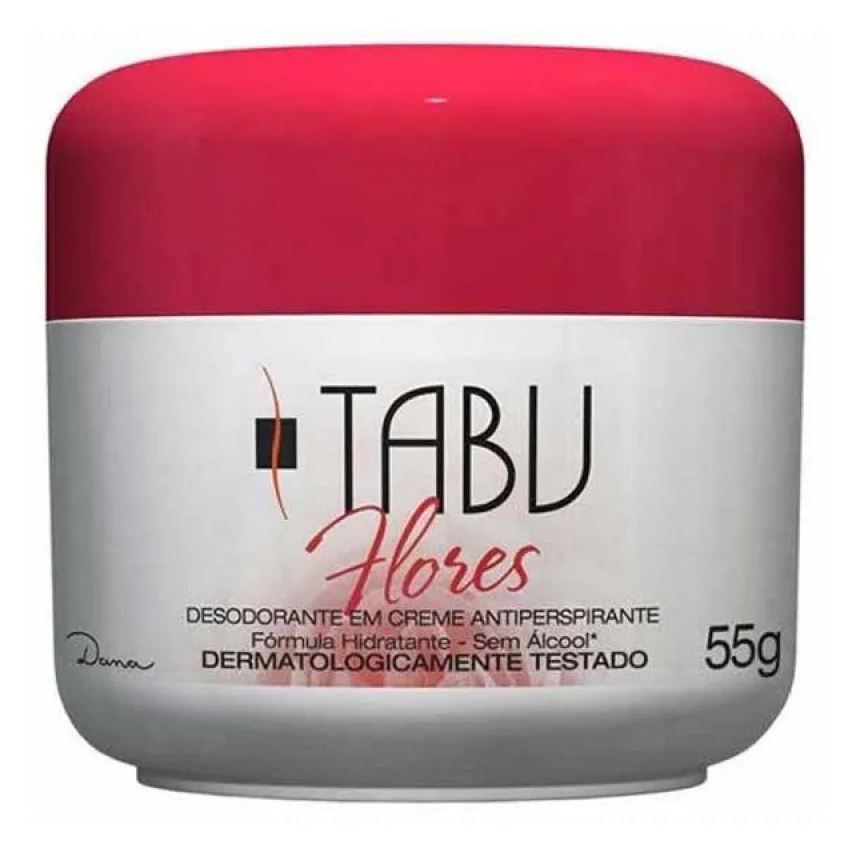 Tabu Desodorante Antitranspirante Creme Flores Feminino 55g