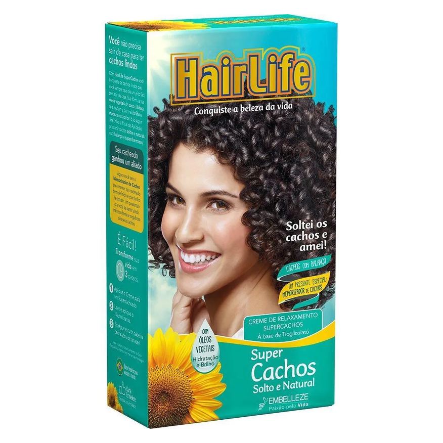 Embelleze Creme Relaxante Hairlife Super Cachos Solto e Natural