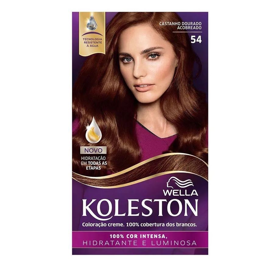 Wella Tintura Koleston 54 Castanho Dourado Acobreado (especial)