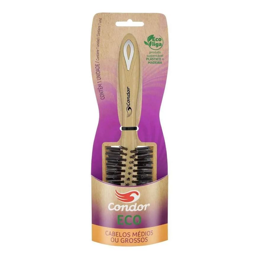 Condor Escova de Cabelo Eco Cabelos Medios Ou Grossos R-6806
