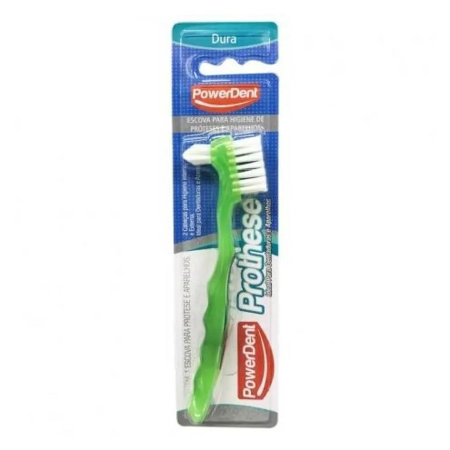 Powerdent Escova Dental Duas Cabecas Dura Prothese Power Dent R1473