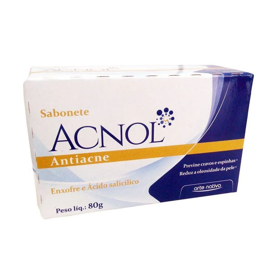 Arte Nativa Acnol Sabonete Enxofre e Acido Salicilico 80g
