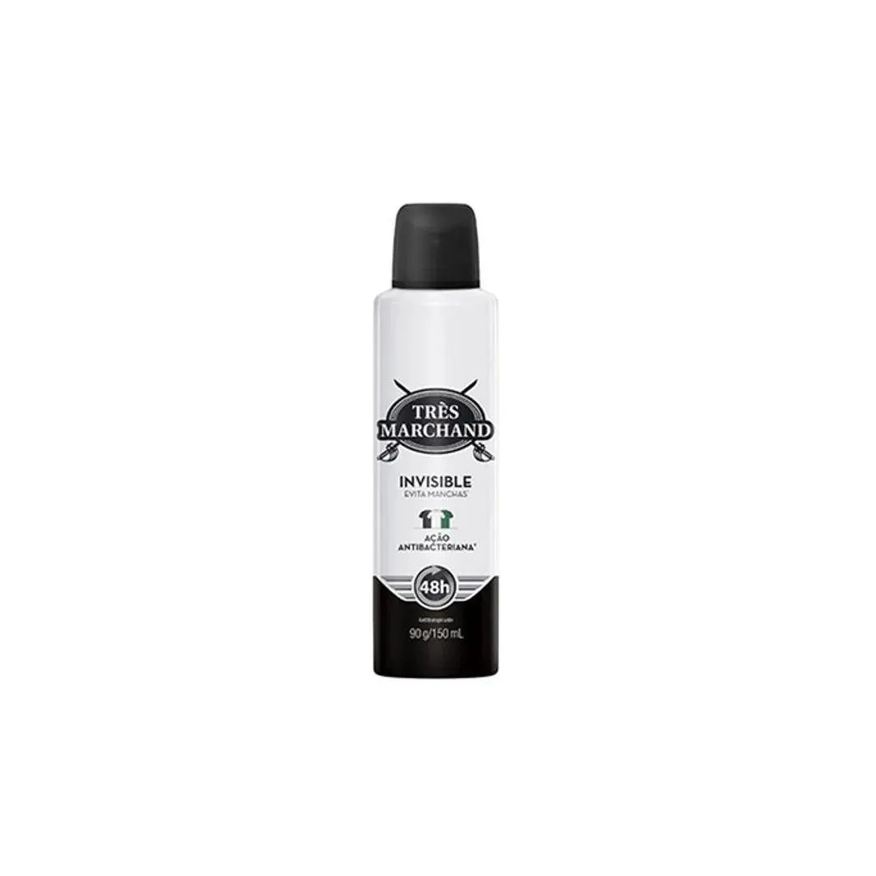 Très Marchand Desodorante Antitranspirante Aerosol Invisible Masculino 48h 150ml