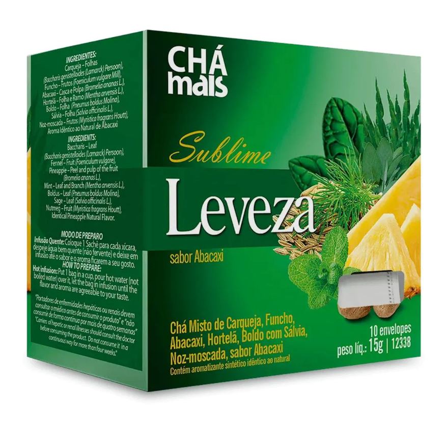 Chá Mais Clinicmais Chá Sublime Leveza Abacaxi 10 Sachês 15g