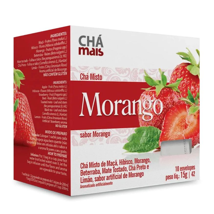 Chá Mais Clinicmais Chá Morango 10 Sachês 15g