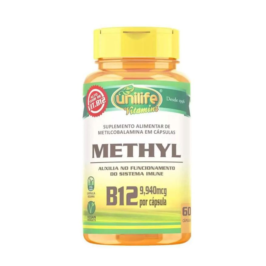 Unilife Uni Vit. B12 Metilcobalamina 350mg. - 60 cápsulas