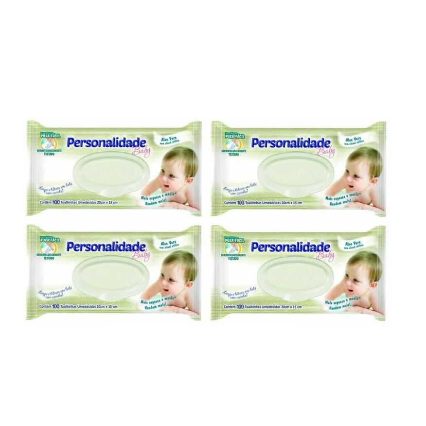 Eurofral Kit Lenço Umedecido Personalidade Baby 4 unidades
