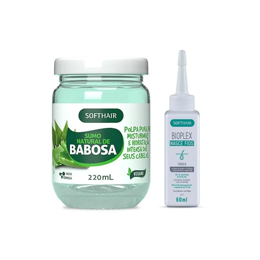 Soft Hair Polpa Sumo Aloe Vera Babosa Natural e Tônico Crescer Cabelo