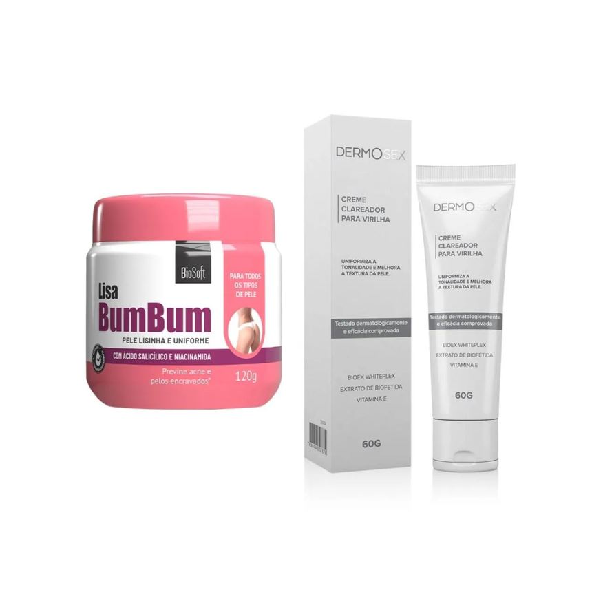 Bio Soft Creme para Clarear o Bumbum Nádegas Tirar Manchas e Espinhas