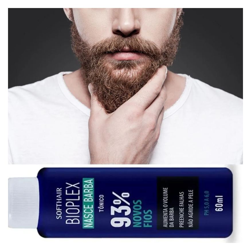Barba Crescer Fórmula Exclusiva Tratamento Bioplex Softhair