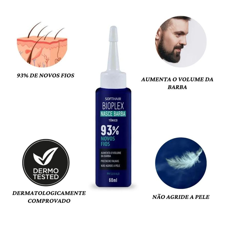 para Produto Barba Falhada Mais Volume e Crescimento Bioplex
