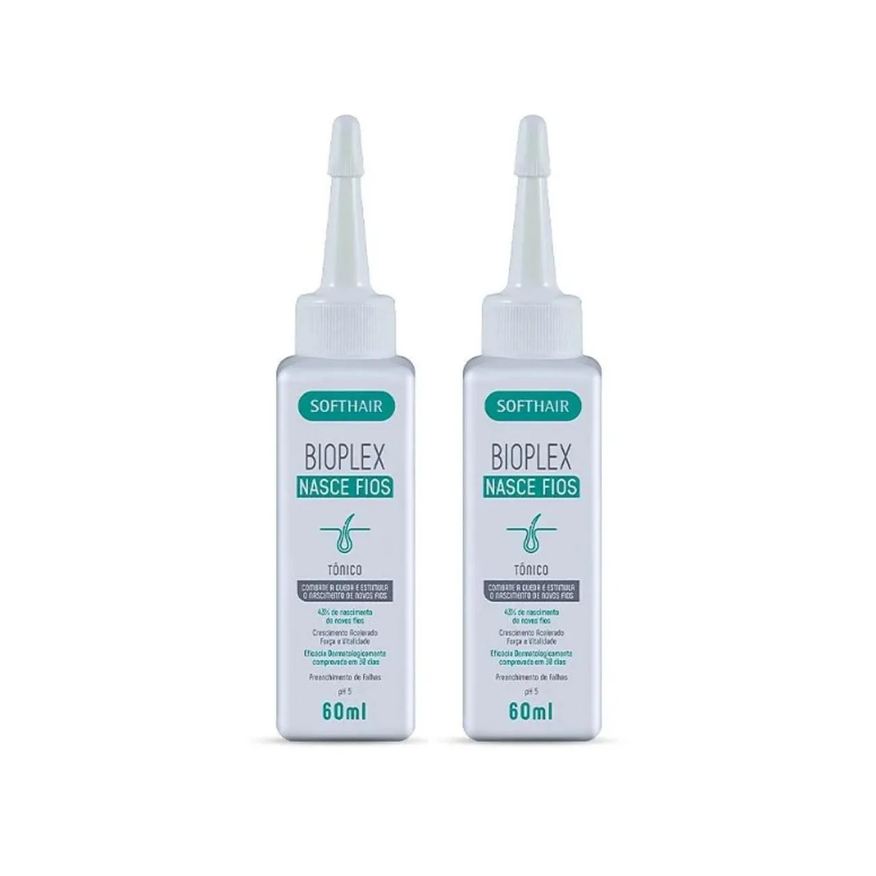 Soft Hair 2 Tonico para Crescer Cabelo Fortalecedor Anti Queda Bioplex