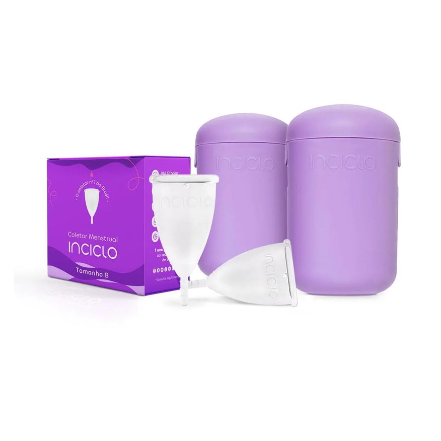 Inciclo Kit 2 Coletores Menstruais B + 2 Cápsulas Esterilizadoras B (2UN - 20 A 29 Anos E Sem Filhos)