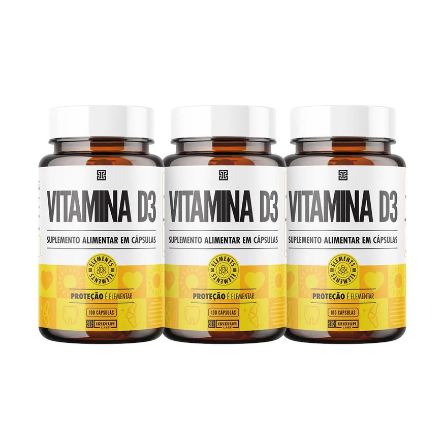 Iridium Labs Kit 3x Vitamina D3 2.000ui 100 Cápsulas - Iridium Elements