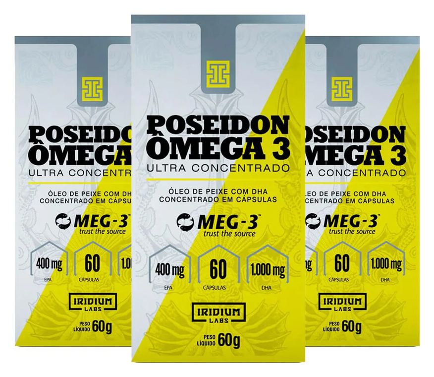 IRIDIUM LABS KIT 3X ÔMEGA 3 POSEIDON ULTRA CONCENTRADO - 60 CáPSULAS