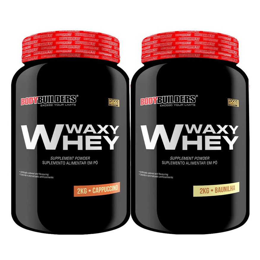 Bodybuilders 2x Whey Protein Waxy Whey (35%) - 2kg - Baunilha e Cappuccino