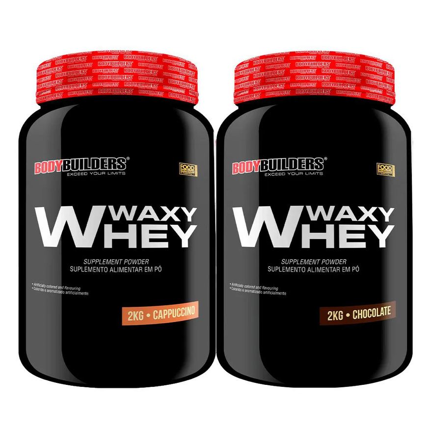 Bodybuilders 2x Whey Protein Waxy Whey (35%) - 2kg - Chocolate e Cappuccino