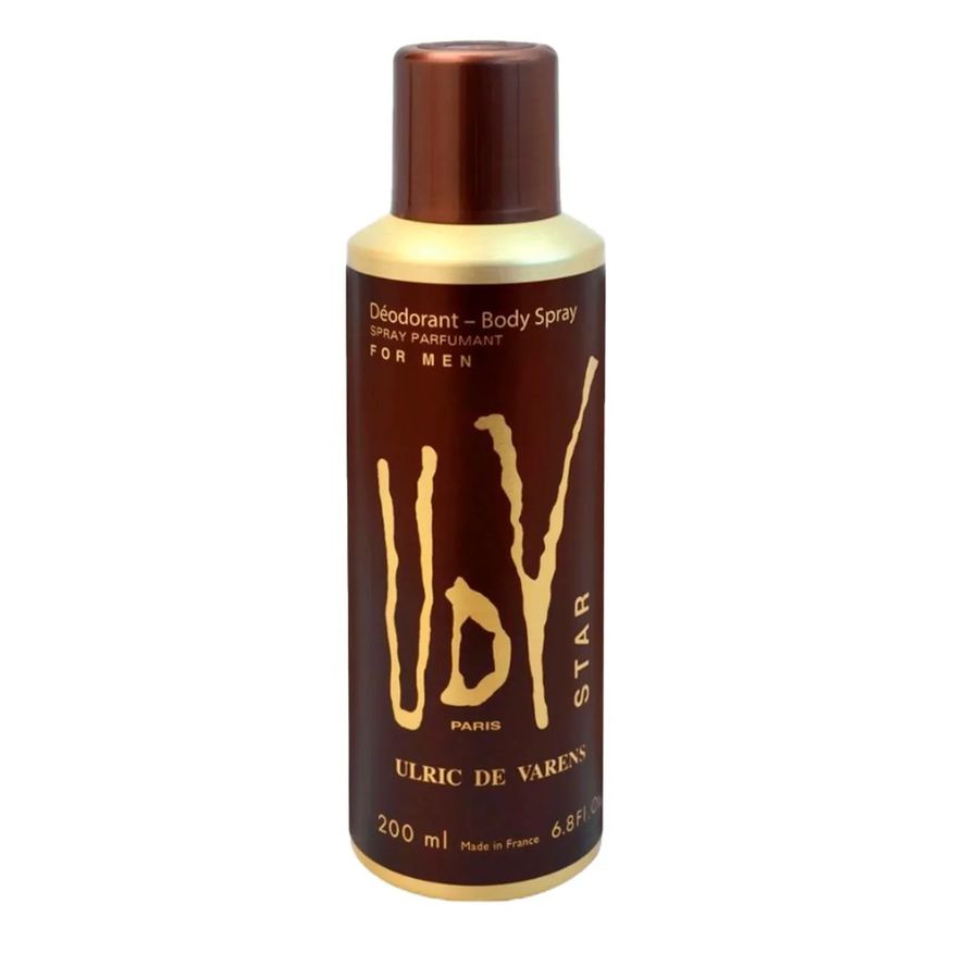 Ulric De Varens Desodorante Corporal Spray UDV Paris Star Masculino 200ml