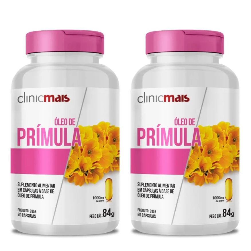 Clinic Mais Kit 2x Óleo de Prímula 60 cápsulas 1000mg Clinicmais