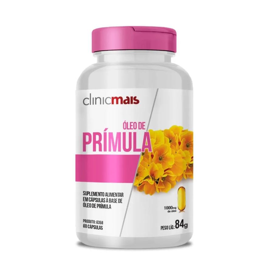 Clinic Mais Óleo de Prímula 60 cápsulas 1000mg Clinicmais