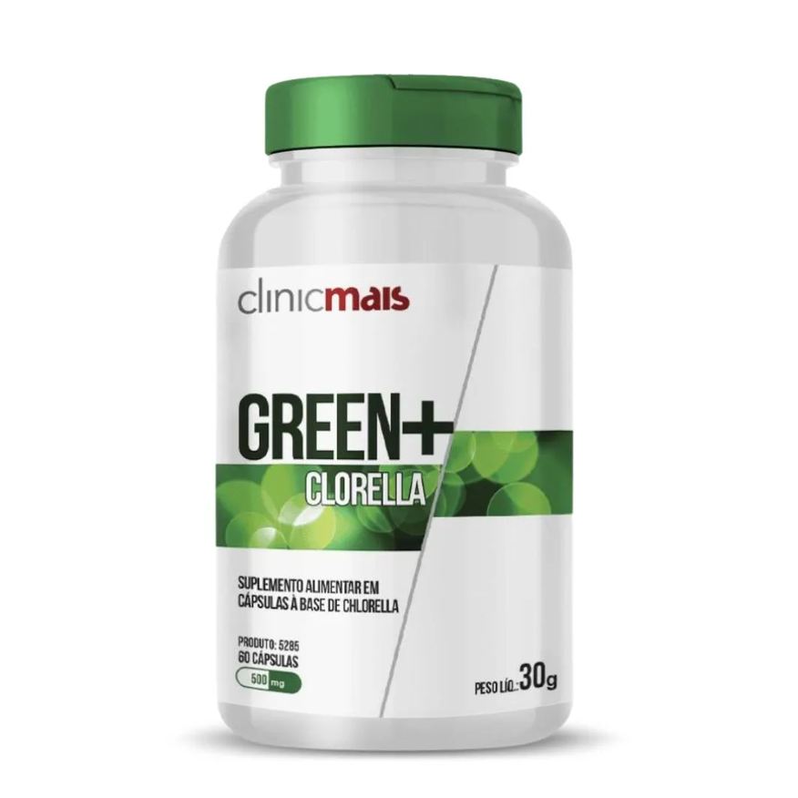Clinic Mais Clorella 60 cápsulas 500mg Clinicmais