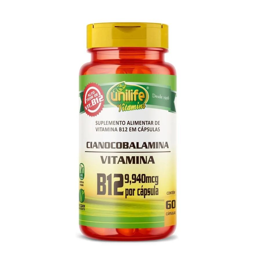 Unilife Vitamina B12 (cianocobalamina) 60 cápsulas 450mg