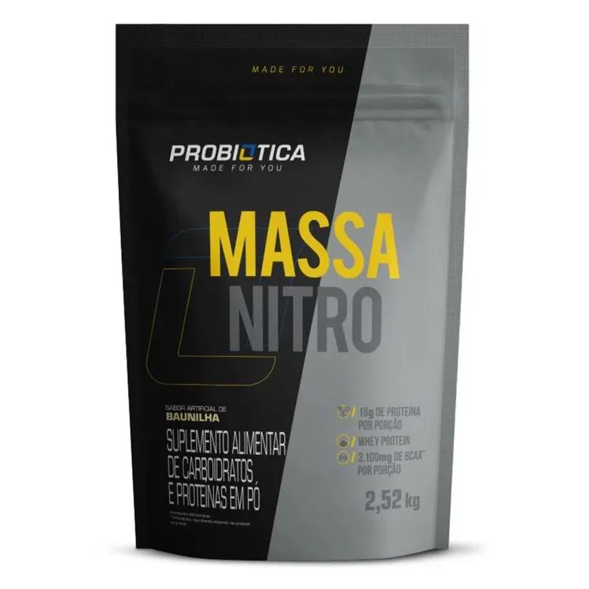 Probiótica Massa Nitro Refil 2,52kg Probiotica Sabor Chocolate